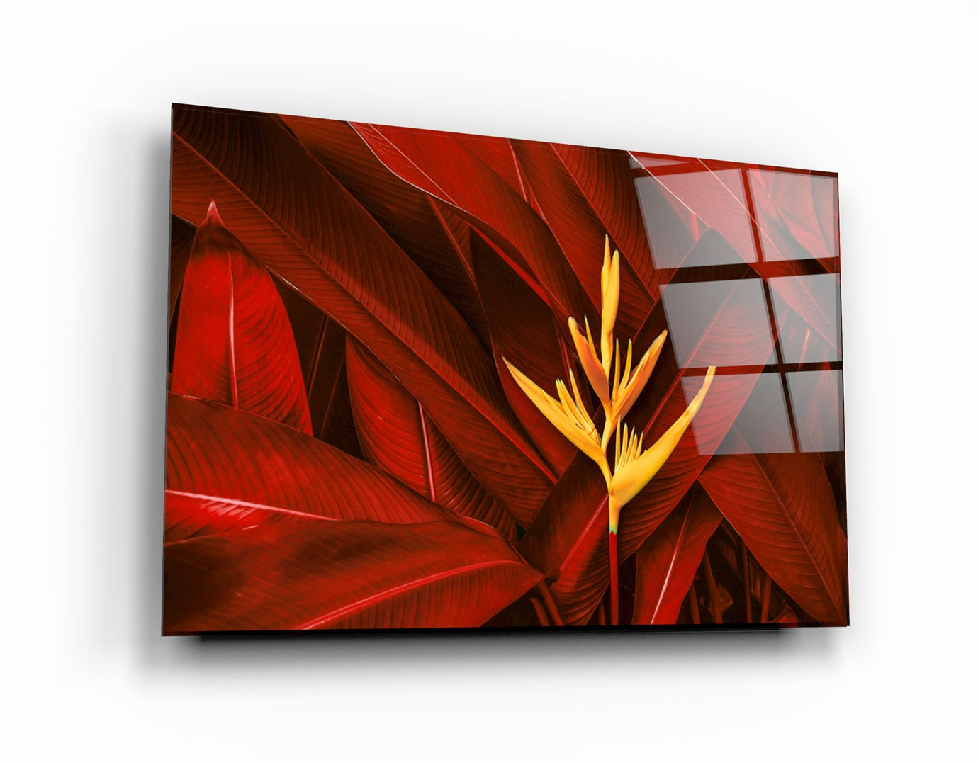 ・"Leaves"・Glass Wall Art | Artdesigna Glass Printing Wall Arts.