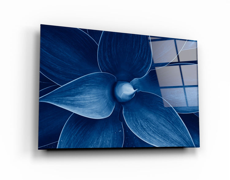 ・"Natura Blue"・Glass Wall Art | Artdesigna Glass Printing Wall Arts.