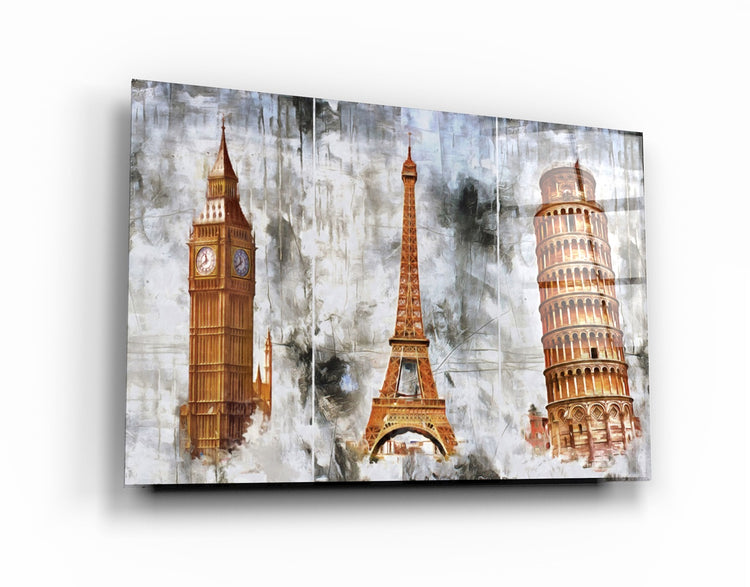 ・"Towers Trio"・Glass Wall Art | Artdesigna Glass Printing Wall Arts.