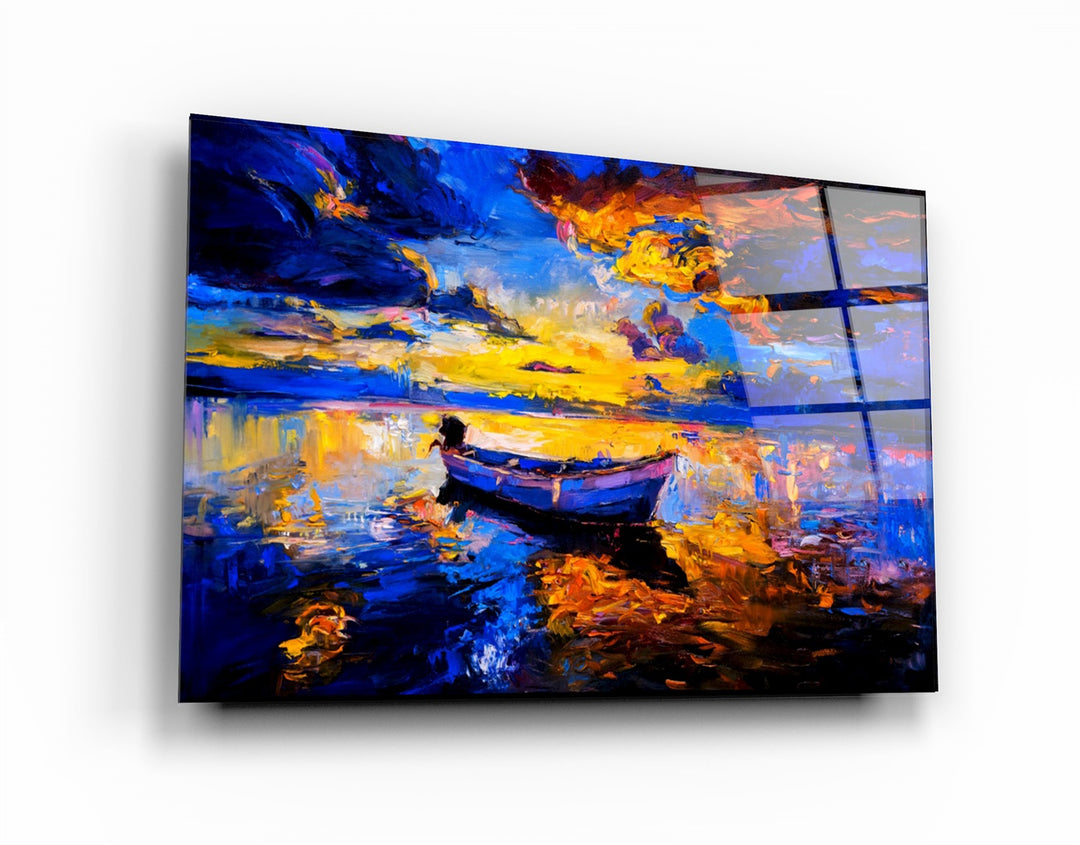 ・"The Boat Painting 2"・Glass Wall Art | Artdesigna Glass Printing Wall Arts.