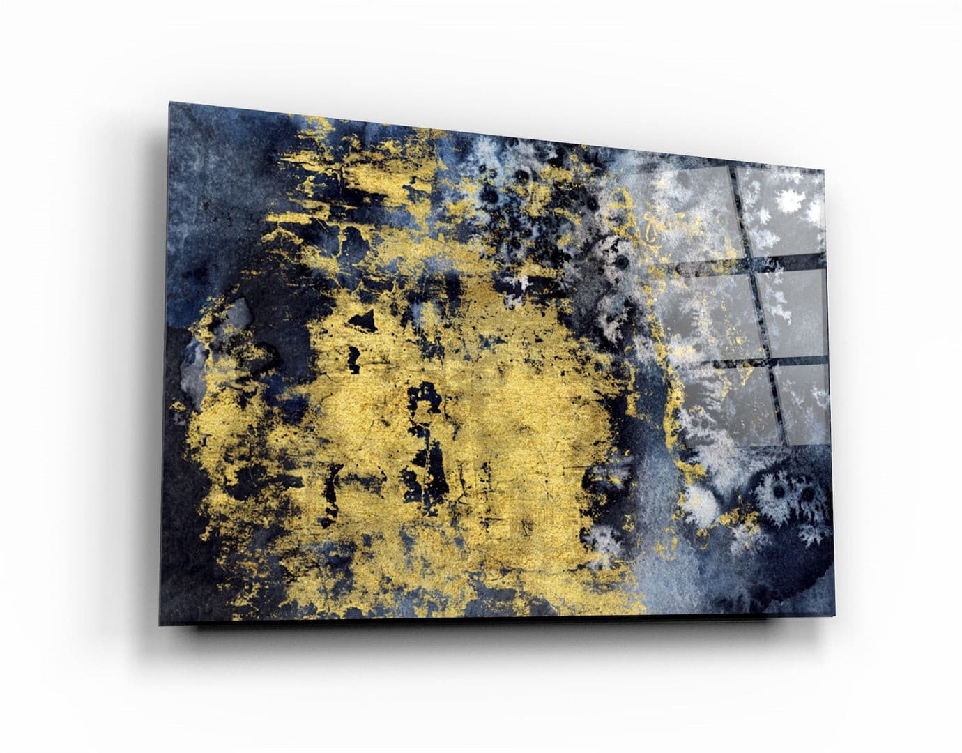 ・"Yellow Abstract Pattern V2"・Glass Wall Art | Artdesigna Glass Printing Wall Arts.