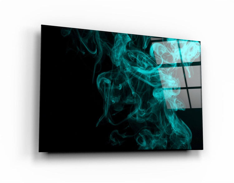 ・"Green Smoke"・Glass Wall Art | Artdesigna Glass Printing Wall Arts.