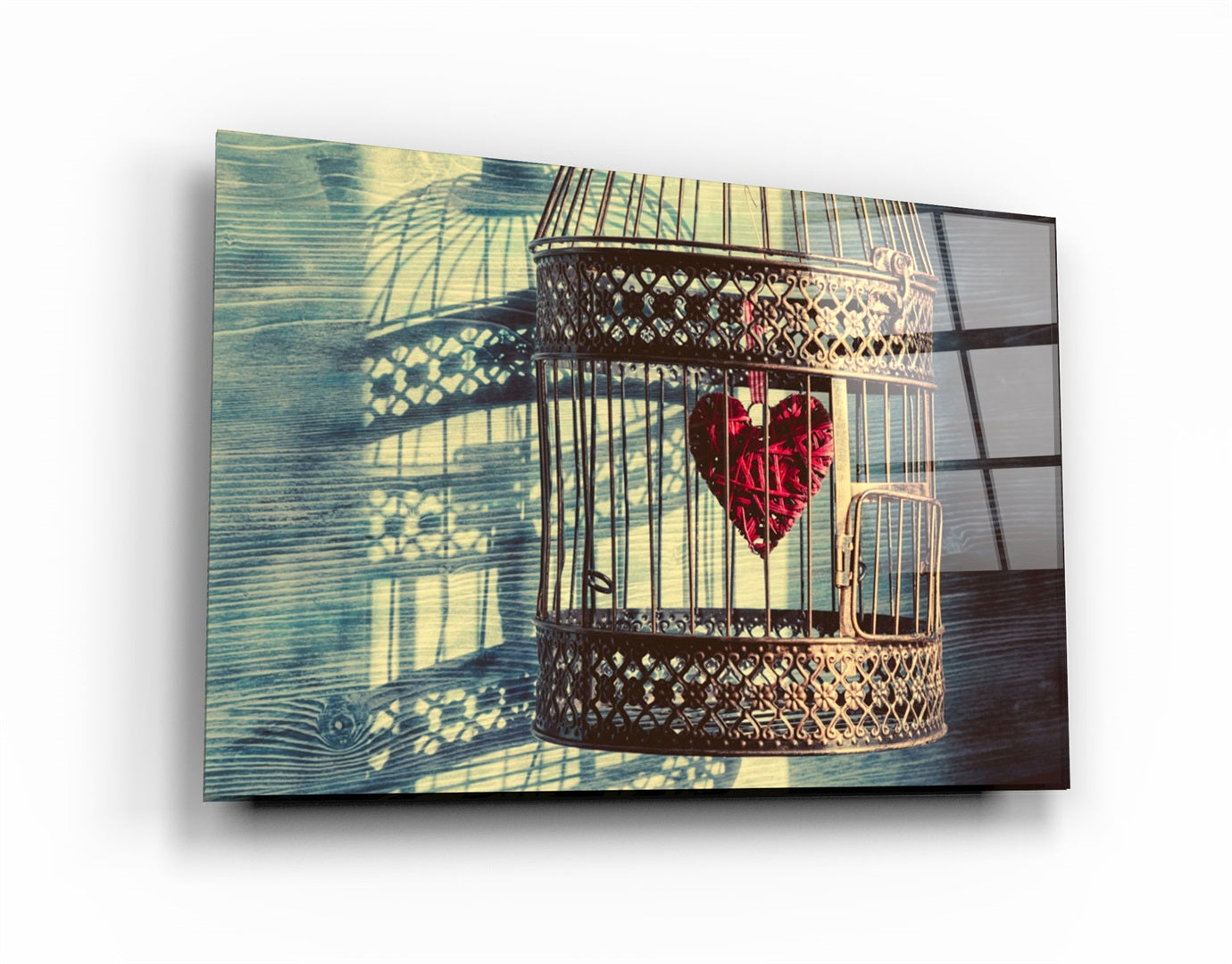 ・"The Heart in the Cage"・Glass Wall Art | Artdesigna Glass Printing Wall Arts.