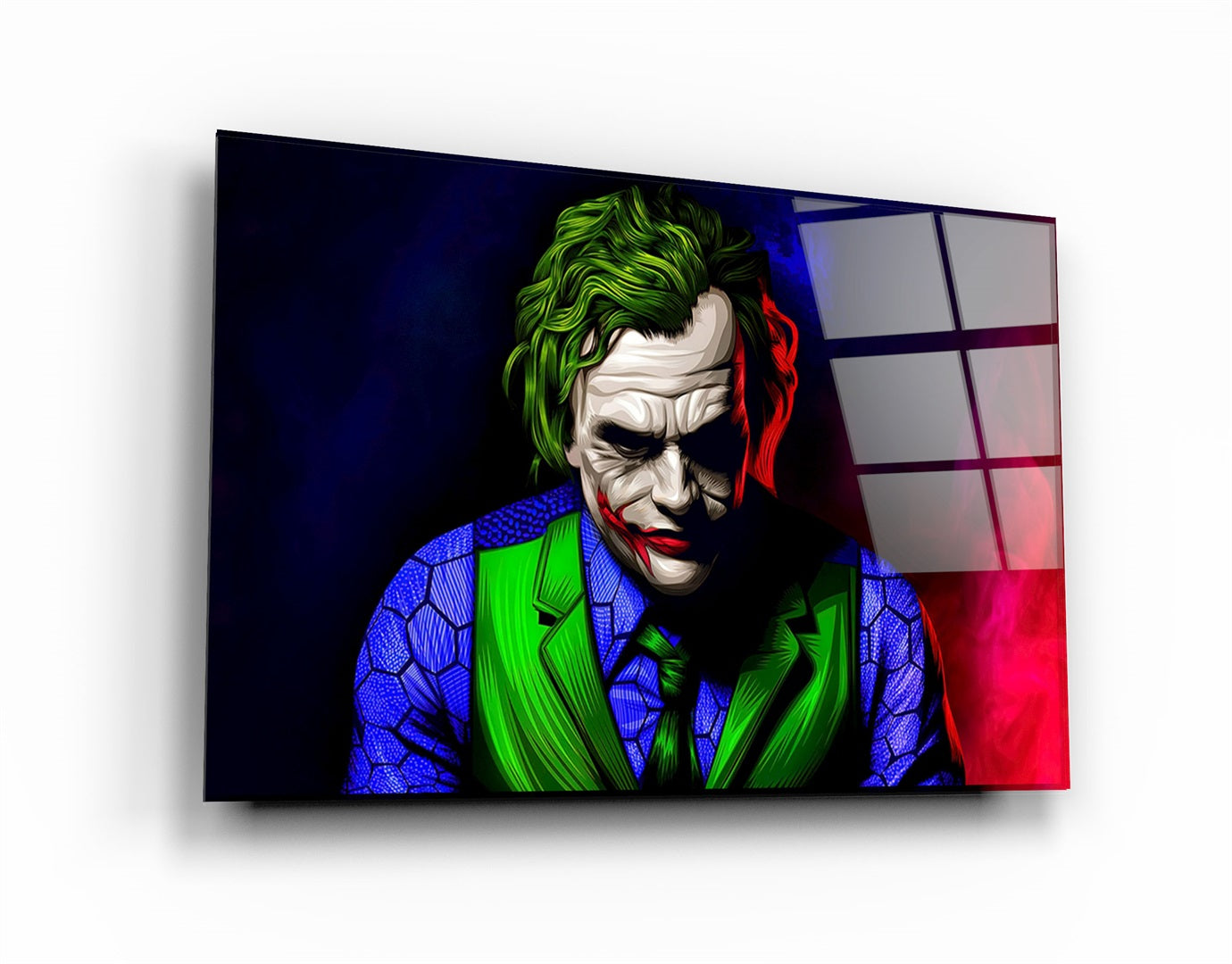 ・"Joker V1"・Glass Wall Art | Artdesigna Glass Printing Wall Arts.