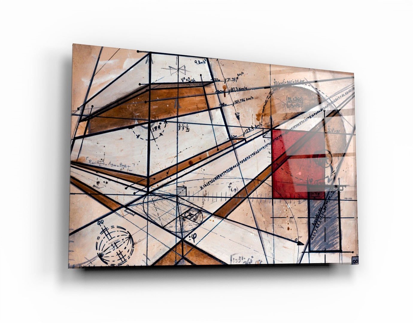 ・"Abstract Calculus"・Glass Wall Art | Artdesigna Glass Printing Wall Arts.