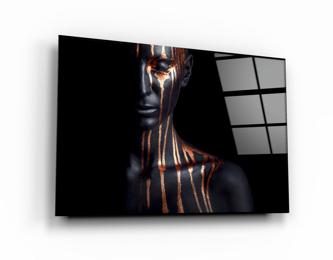 ・"Bronze Woman"・Glass Wall Art | Artdesigna Glass Printing Wall Arts.