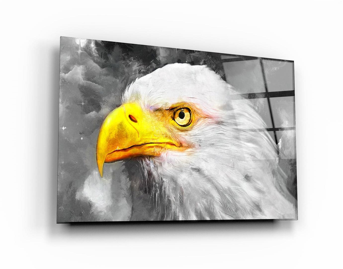 ・"Mountain Eagle"・Glass Wall Art | Artdesigna Glass Printing Wall Arts.