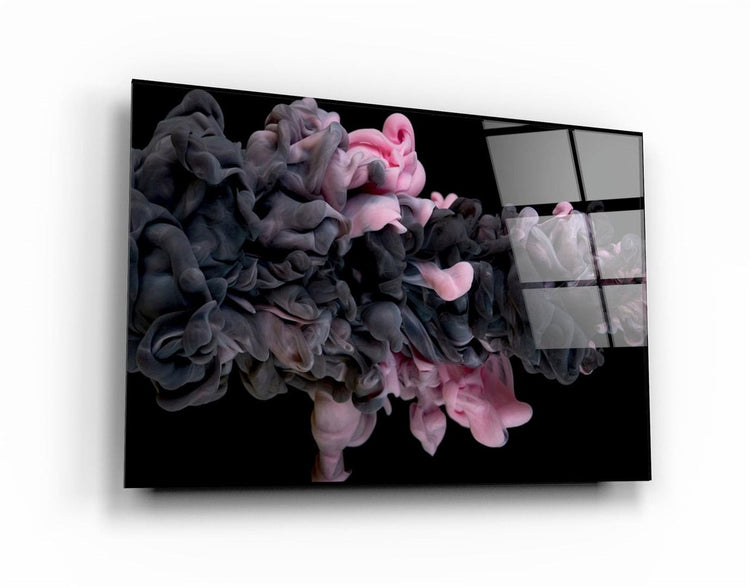 ・"Pink and Gray"・Glass Wall Art | Artdesigna Glass Printing Wall Arts.