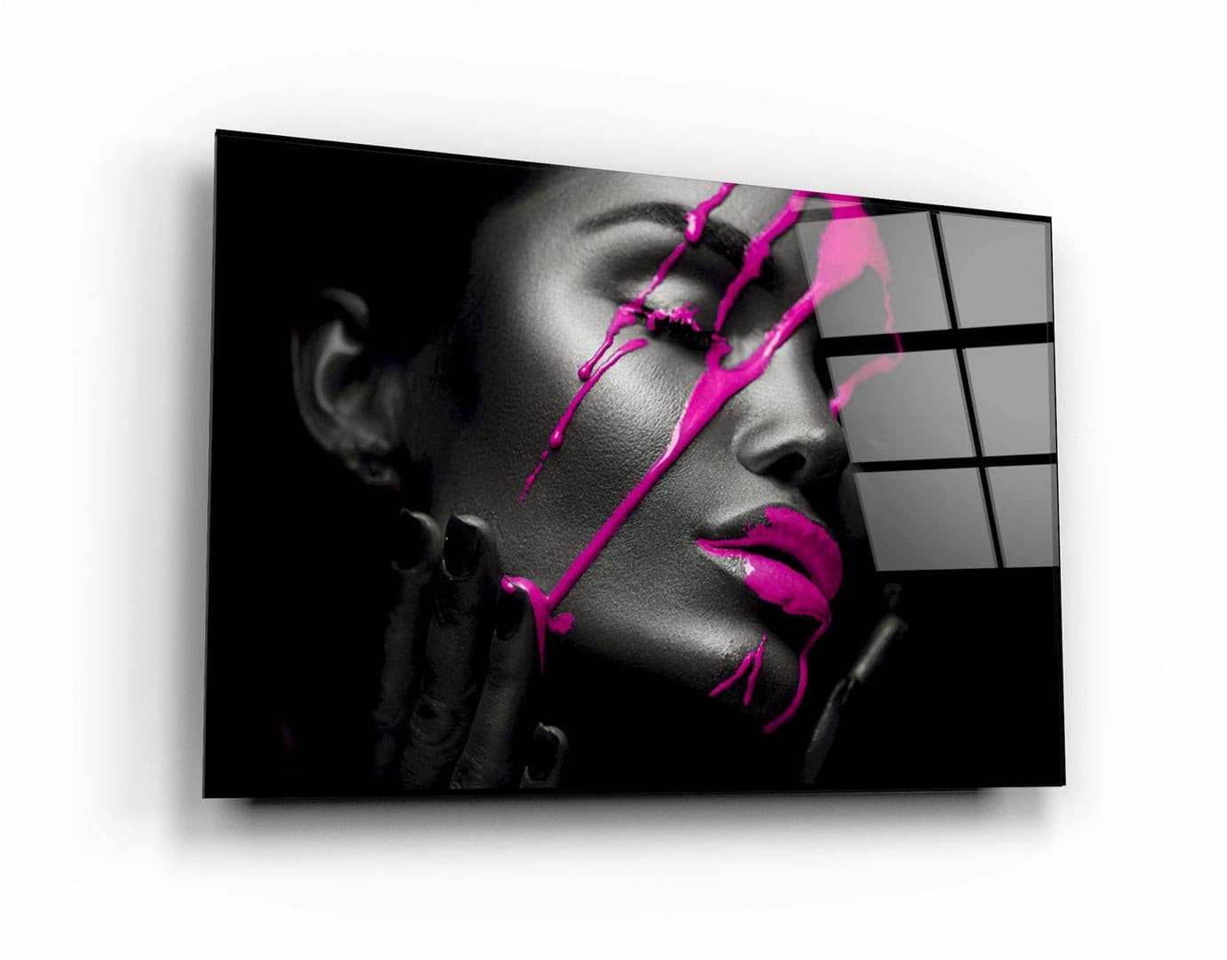 ・"Pink Cream"・Glass Wall Art | Artdesigna Glass Printing Wall Arts.