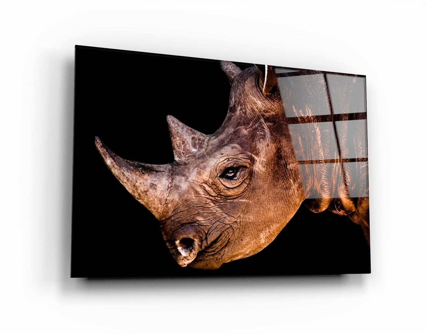 ・"Rhino V3"・Glass Wall Art | Artdesigna Glass Printing Wall Arts.