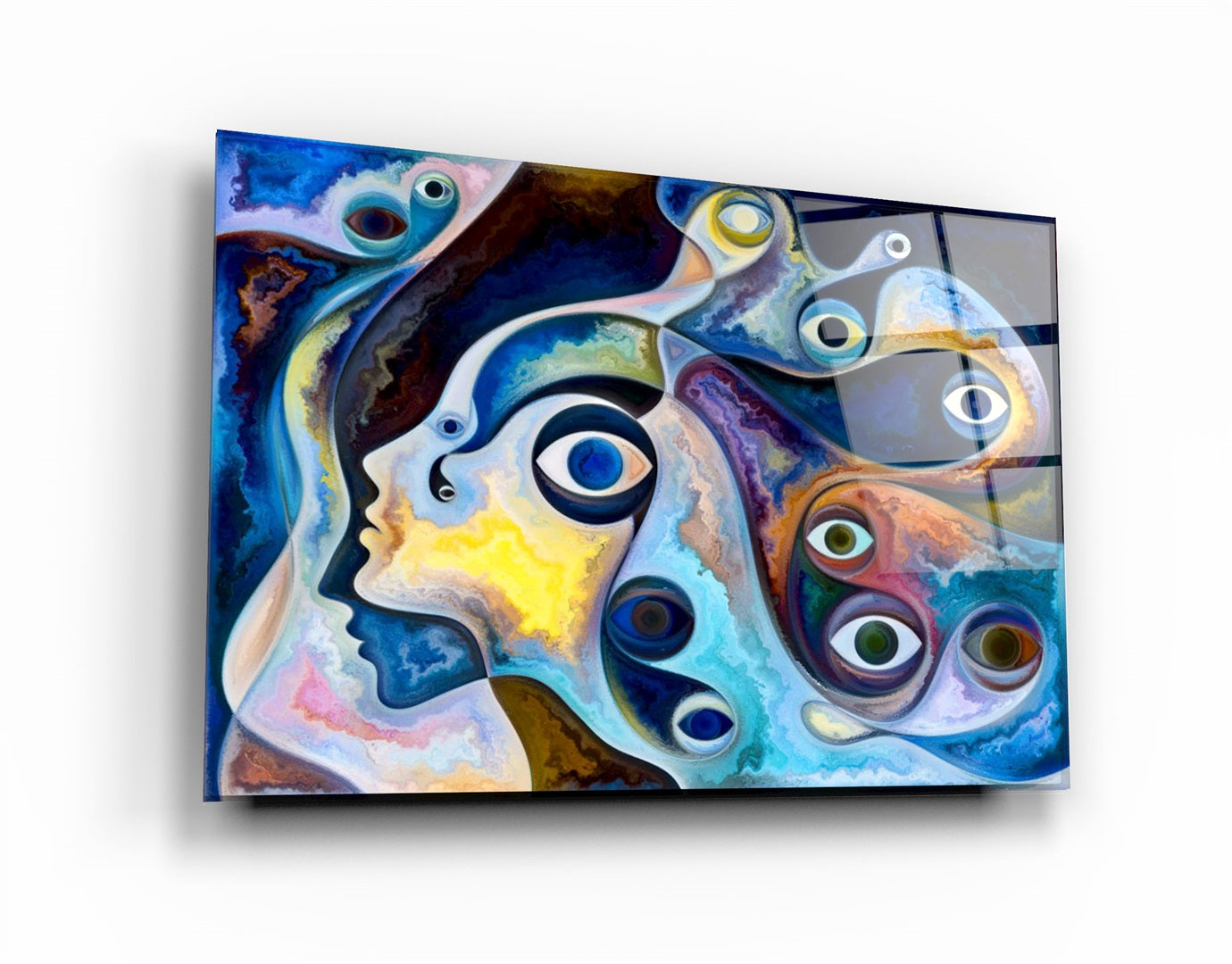 ・"Eyes Abstract"・Glass Wall Art | Artdesigna Glass Printing Wall Arts.