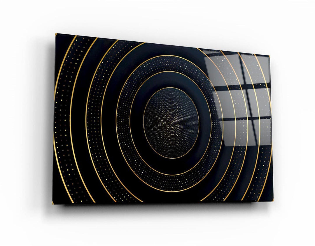 ・"Golden Circles"・Glass Wall Art | Artdesigna Glass Printing Wall Arts.