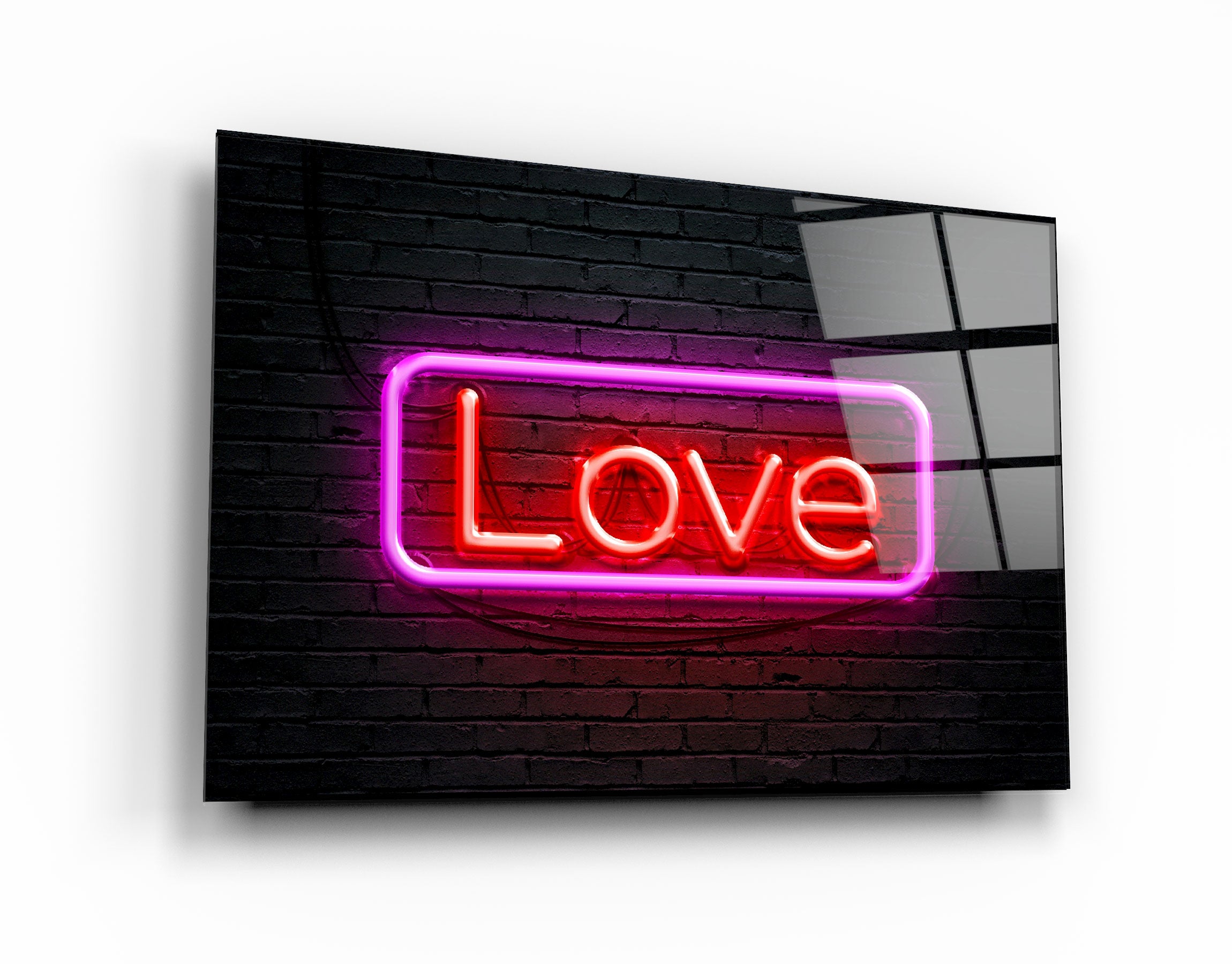 ・"Love"・Glass Wall Art | Artdesigna Glass Printing Wall Arts.