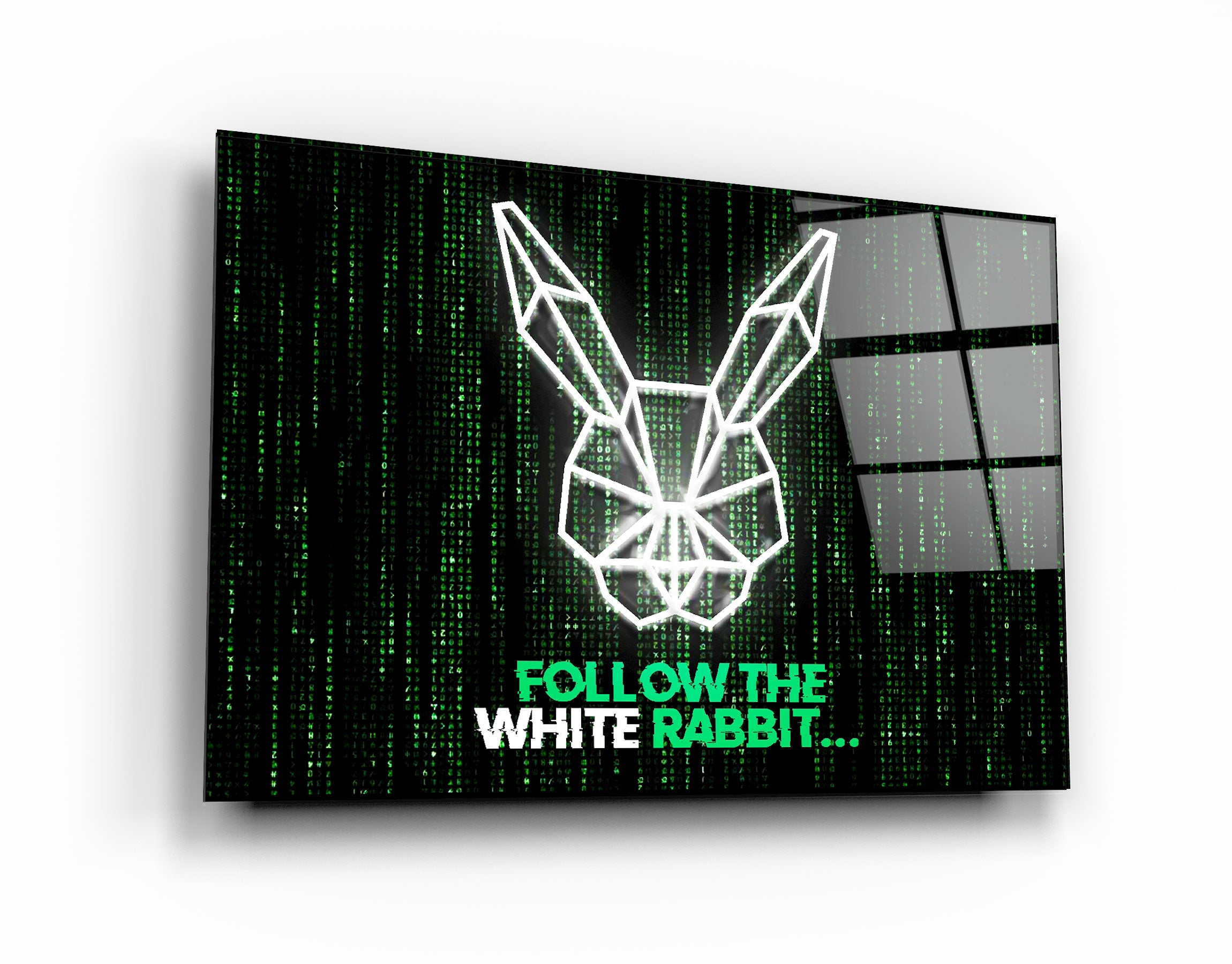 ・"Follow the Rabbit"・Glass Wall Art | Artdesigna Glass Printing Wall Arts.