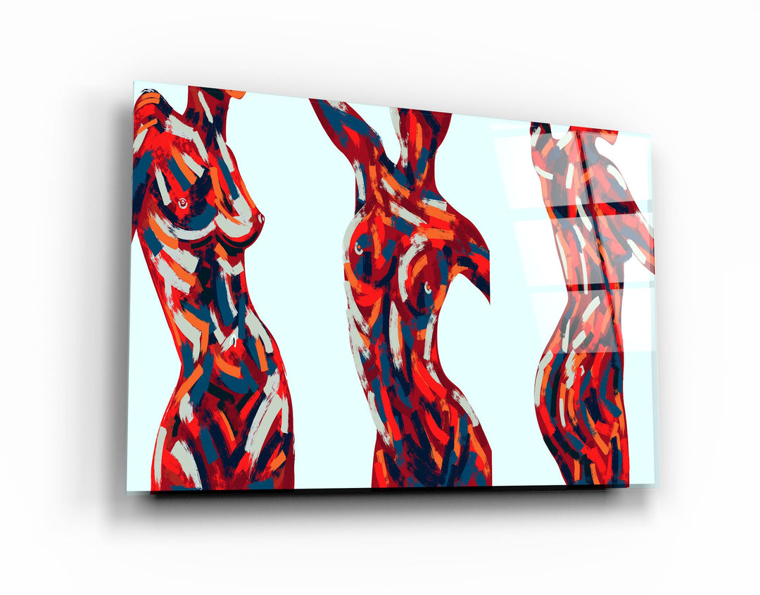 ・"Abstract Bodies"・Designer's Collection Glass Wall Art