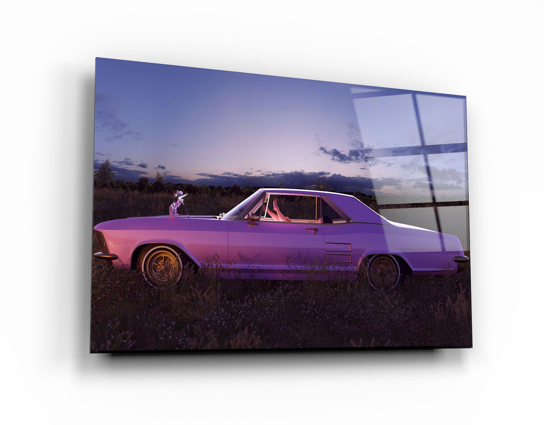 ・"Purple Sniper"・Designer's Collection Glass Wall Art