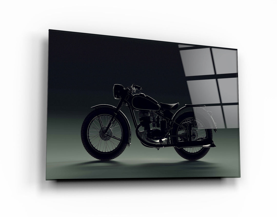 ・"Old Biker"・Designer's Collection Glass Wall Art