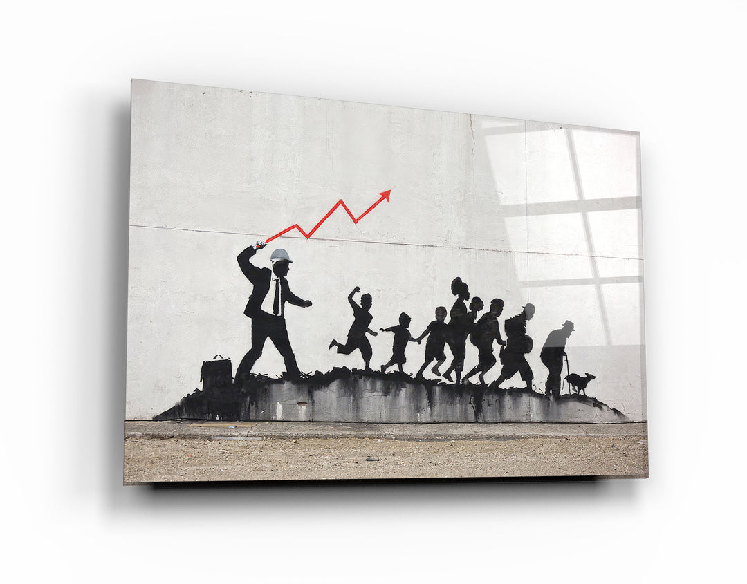 ・"Banksy - Noname"・Designer's Collection Glass Wall Art