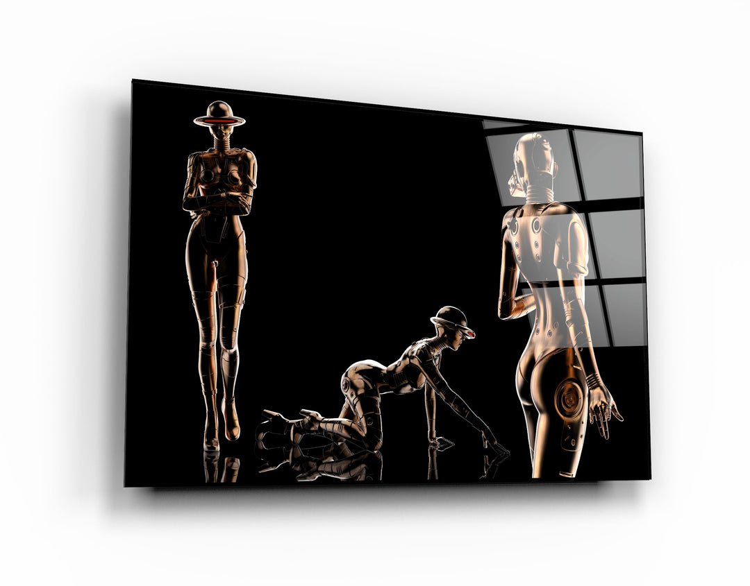 ・"RoboGirlz"・Designer's Collection Glass Wall Art