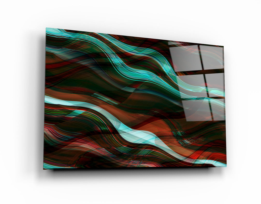 ・"Abstract Lines"・Glass Wall Art