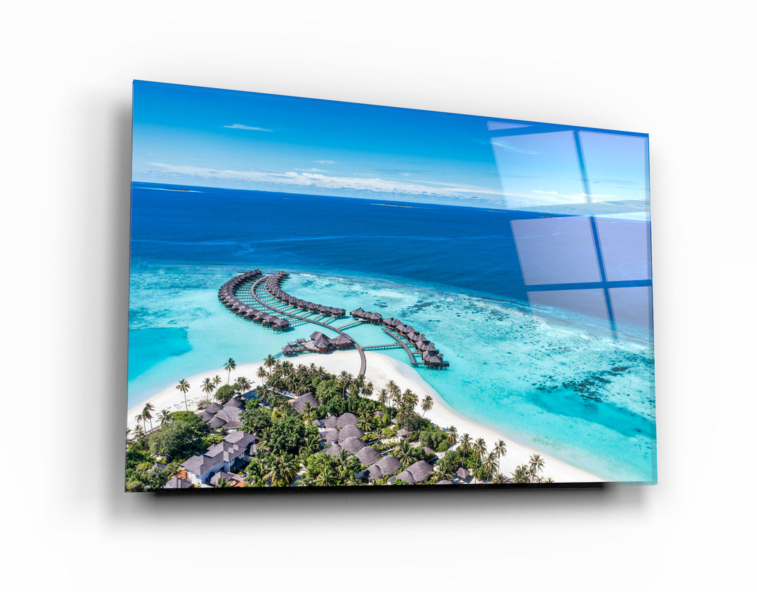 ・"Maldives"・Glass Wall Art