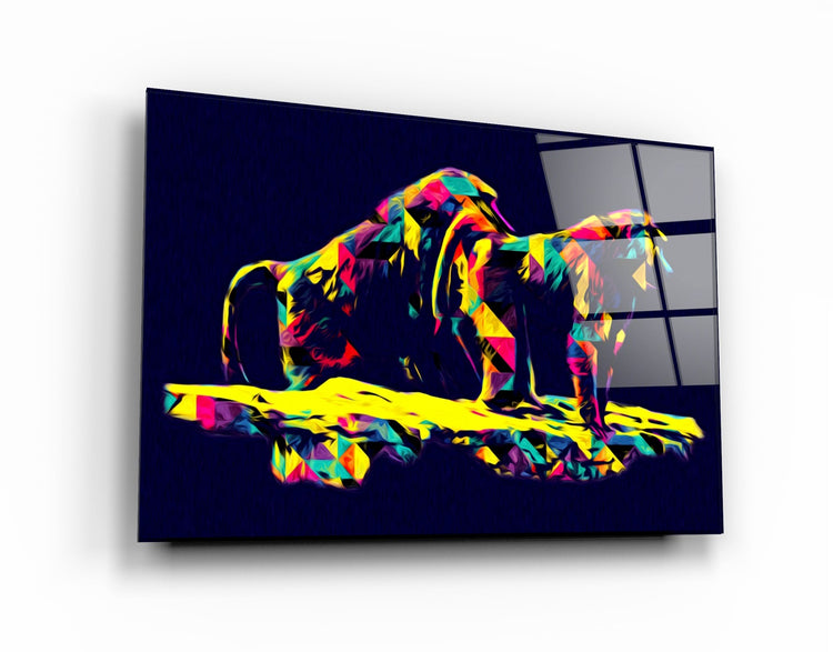 ・"Colormix Monkeys"・Glass Wall Art | Artdesigna Glass Printing Wall Arts.