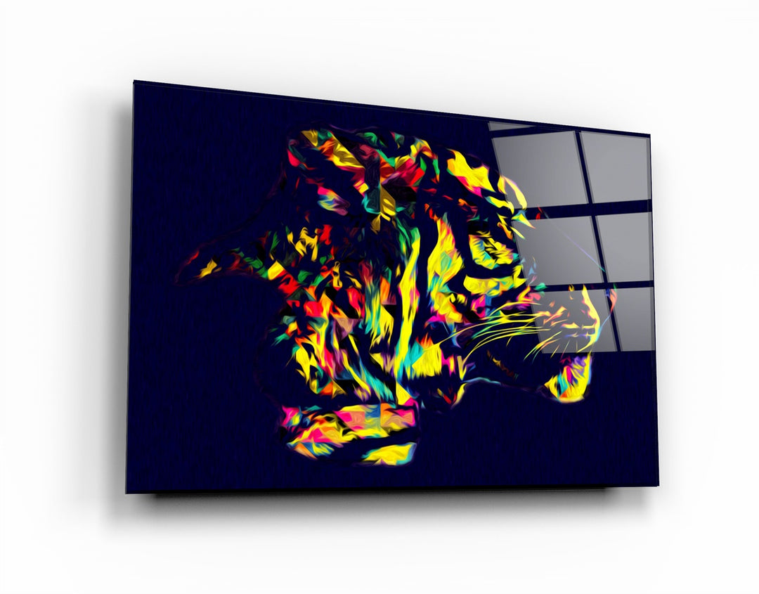 ・"Colormix Tiger・Glass Wall Art | Artdesigna Glass Printing Wall Arts.