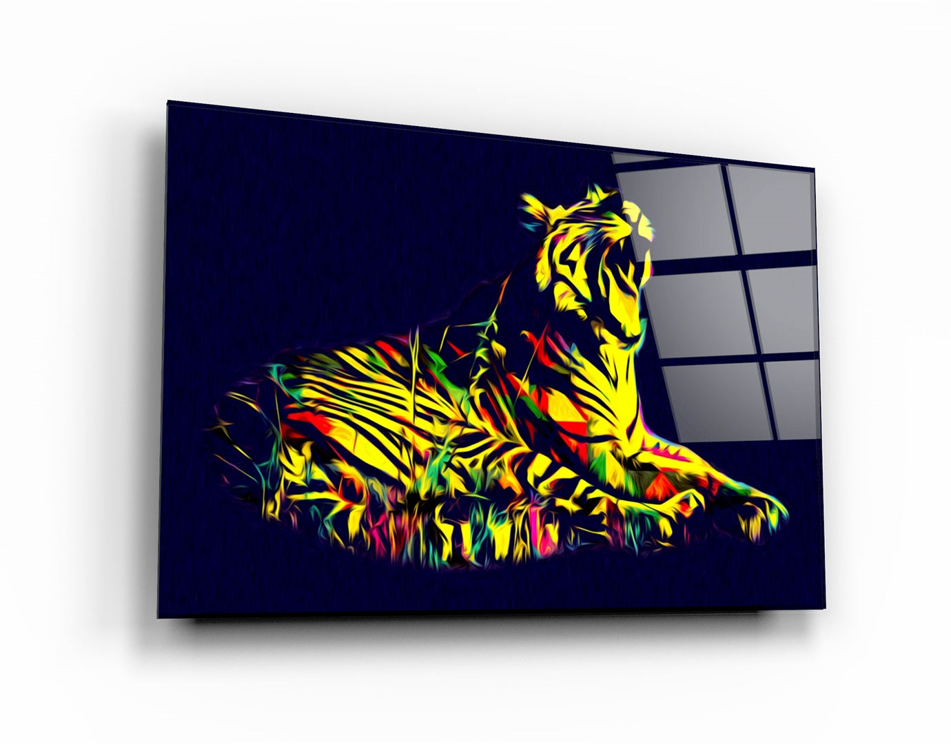 ・"Colormix Tiger 2"・Glass Wall Art | Artdesigna Glass Printing Wall Arts.