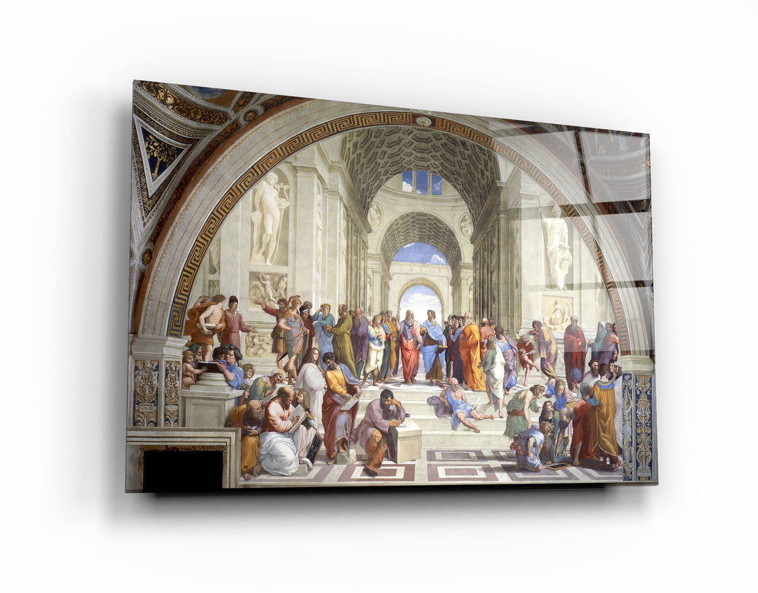 ・"Raphael's The School of Athens (1511)"・Glass Wall Art | Artdesigna Glass Printing Wall Arts.