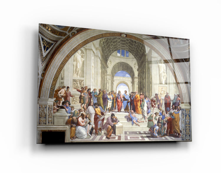 ・"Raphael's The School of Athens (1511)"・Glass Wall Art | Artdesigna Glass Printing Wall Arts.