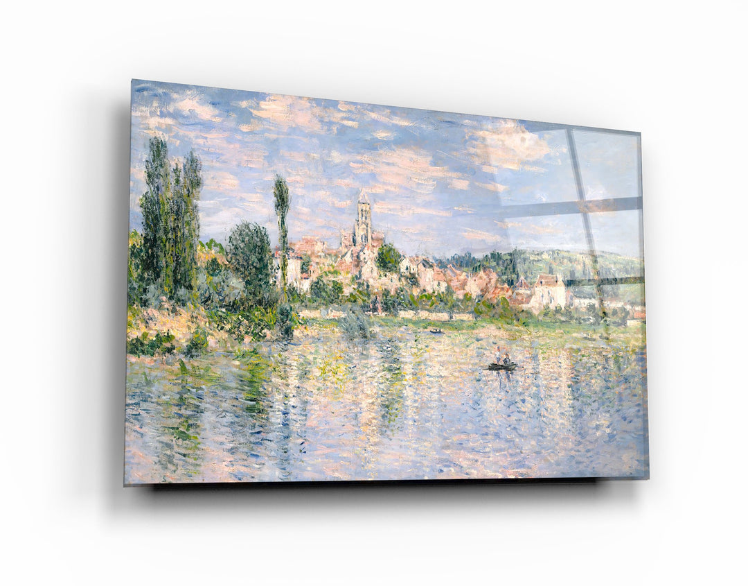 ・"Vétheuil in Summer (1880) by Claude Monet"・Glass Wall Art | Artdesigna Glass Printing Wall Arts.