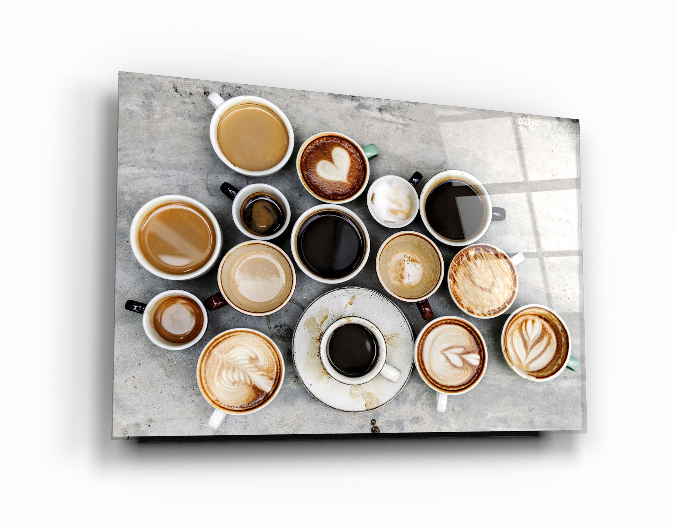 ・"Art From Coffee Mugs"・Glass Wall Art | Artdesigna Glass Printing Wall Arts.