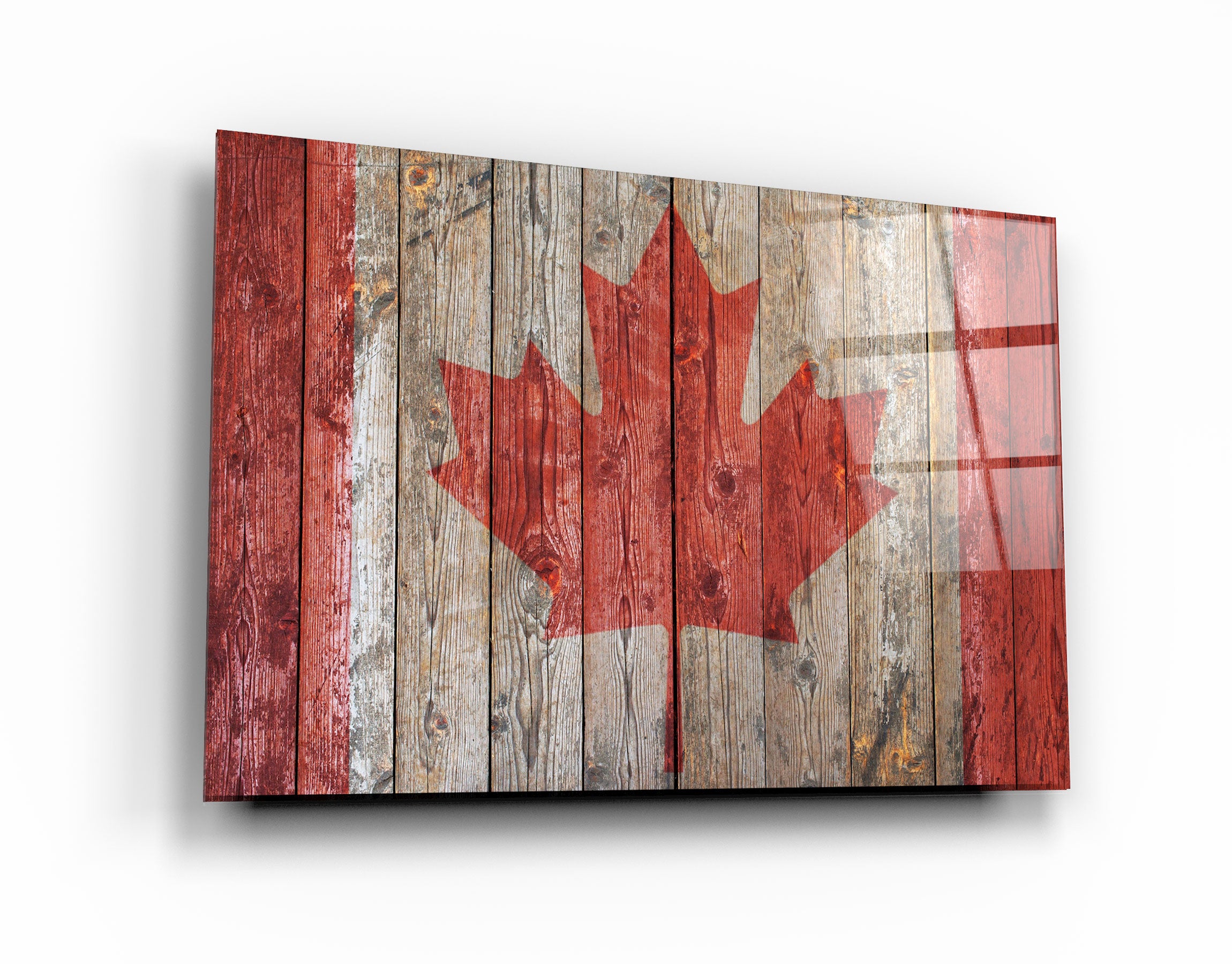 ・"Flag Of Canada"・Glass Wall Art | Artdesigna Glass Printing Wall Arts.