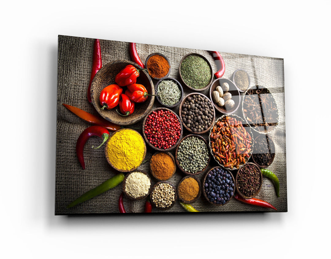 ・"Colorful Spices"・Glass Wall Art | Artdesigna Glass Printing Wall Arts.