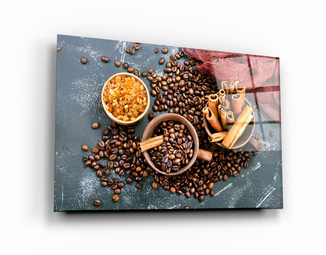 ・"Coffee Beans V3"・Glass Wall Art | Artdesigna Glass Printing Wall Arts.