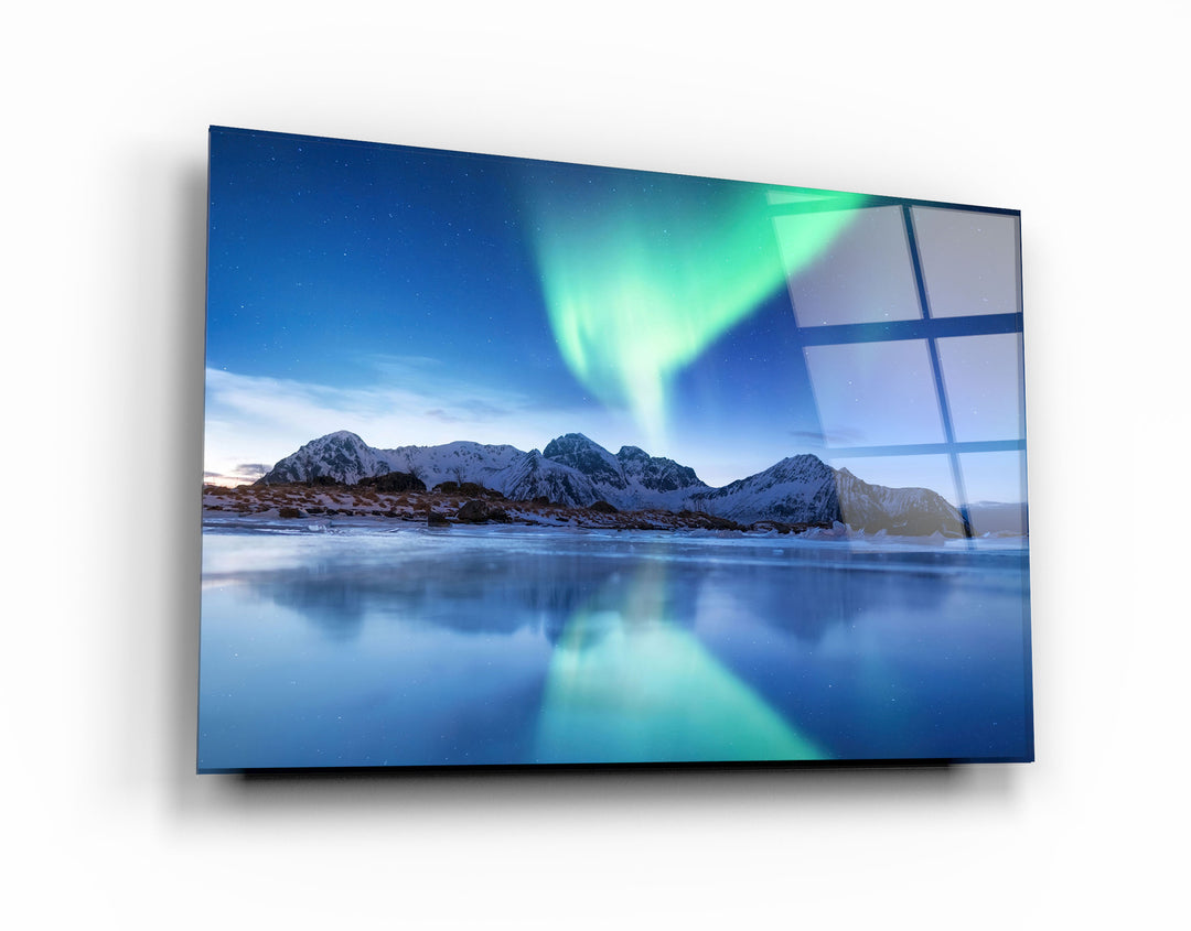 ・"Reflection Of The Northern Lights"・Glass Wall Art | Artdesigna Glass Printing Wall Arts.