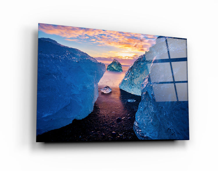 ・"Between the Glaciers"・Glass Wall Art | Artdesigna Glass Printing Wall Arts.