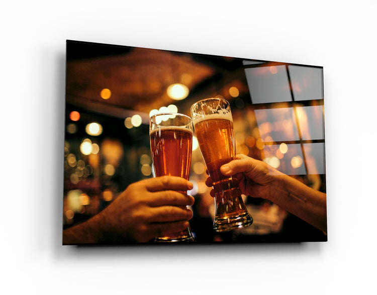 ・"Cheers!"・Glass Wall Art | Artdesigna Glass Printing Wall Arts.