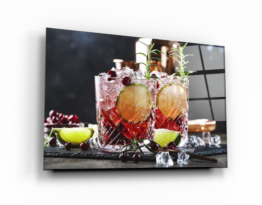 ・"A Winter Cocktail"・Glass Wall Art | Artdesigna Glass Printing Wall Arts.