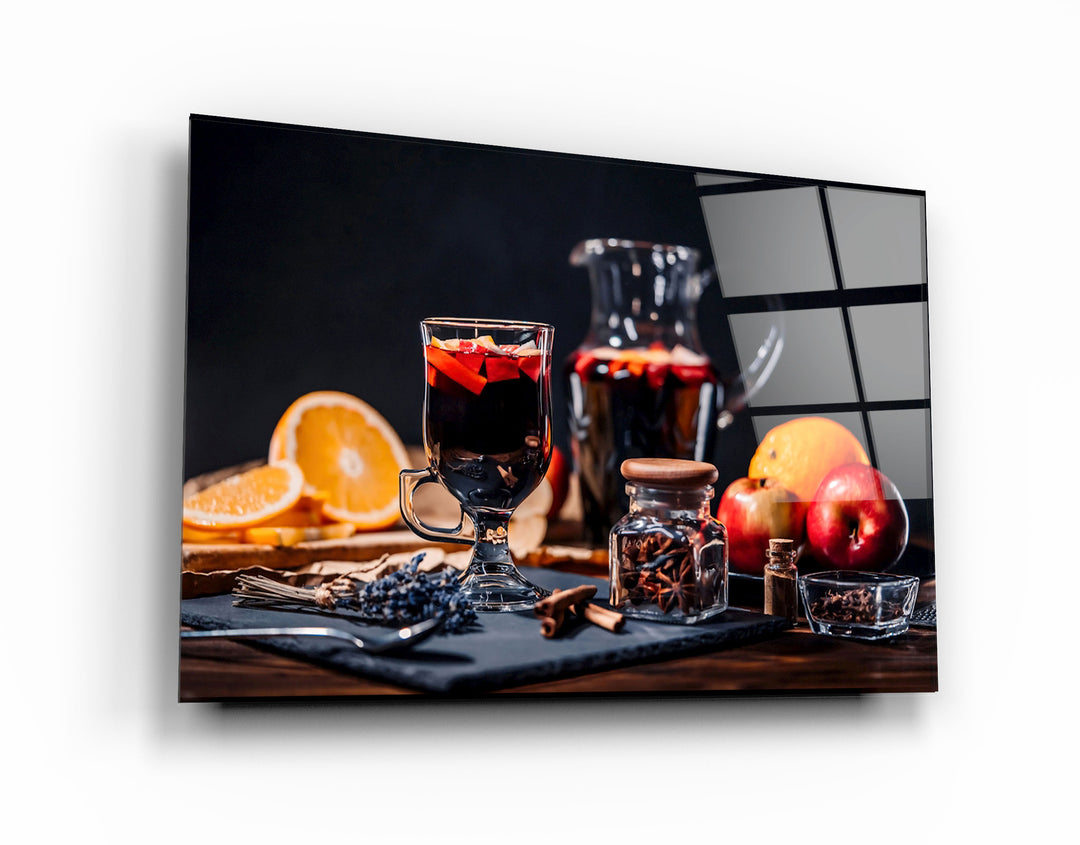 ・"A Hot Red Wine"・Glass Wall Art | Artdesigna Glass Printing Wall Arts.