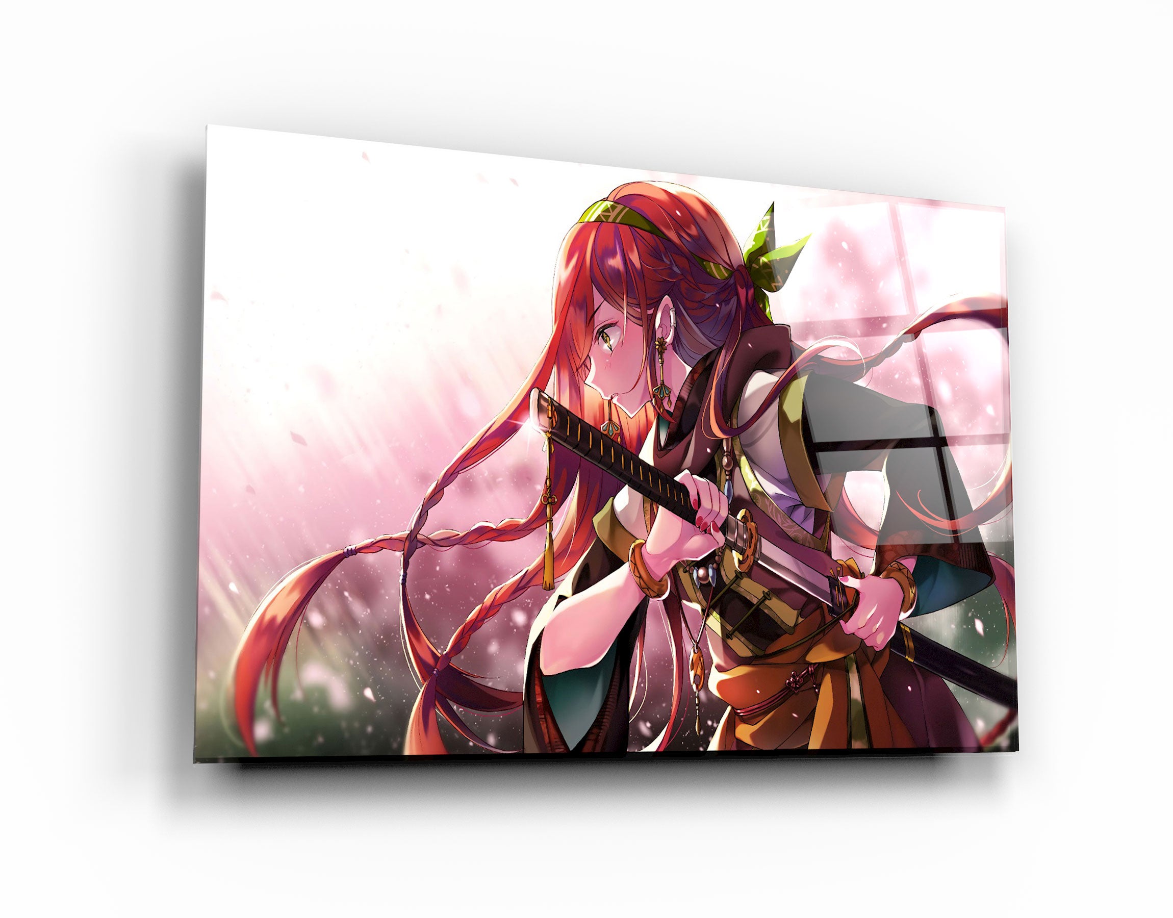 ・"The Last Woman Samurai"・Glass Wall Art | Artdesigna Glass Printing Wall Arts.