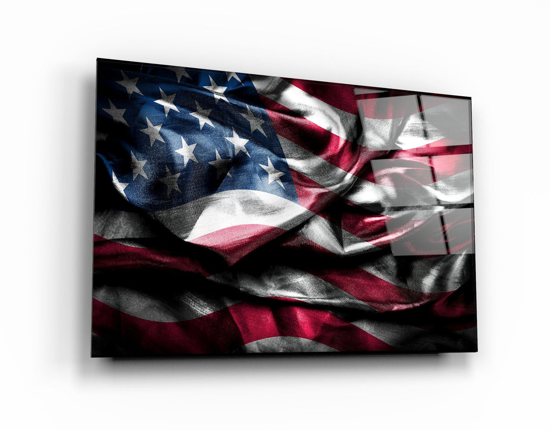 ・"Flag of the U.S."・Glass Wall Art | Artdesigna Glass Printing Wall Arts.