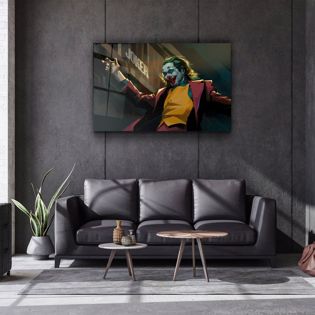 ・"Abstract Joker"・Glass Wall Art | Artdesigna Glass Printing Wall Arts.