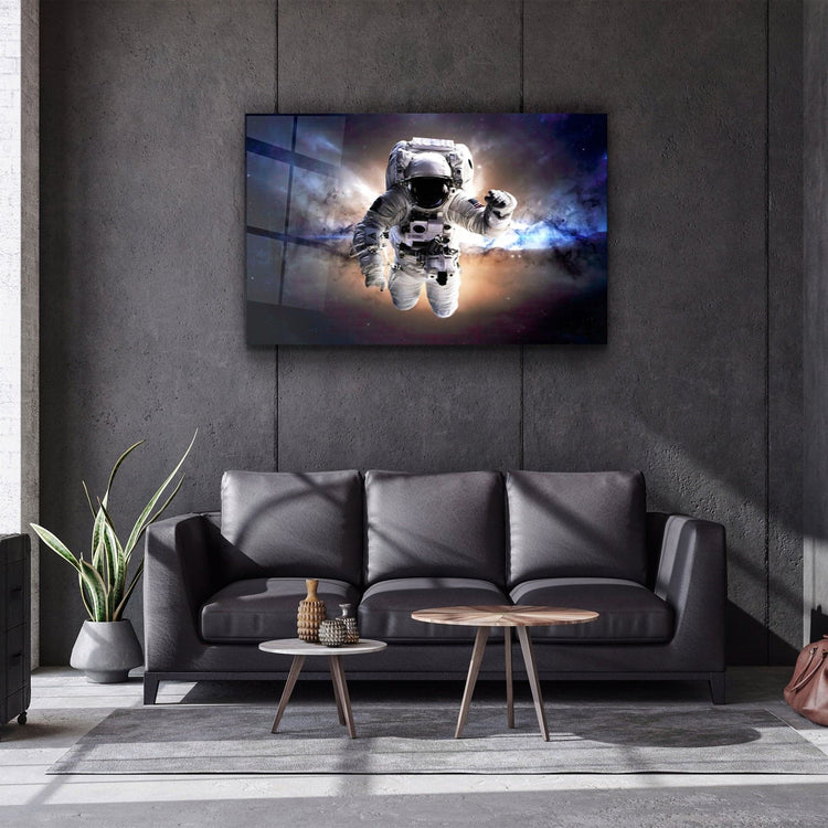 ・"Astronaut In the Space"・Glass Wall Art | Artdesigna Glass Printing Wall Arts.