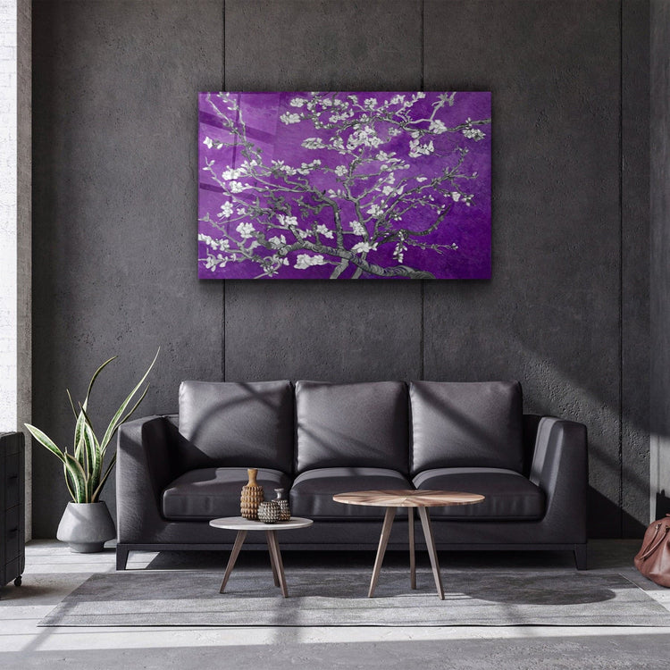 ・"Abstract Flowers V4"・Glass Wall Art | Artdesigna Glass Printing Wall Arts.