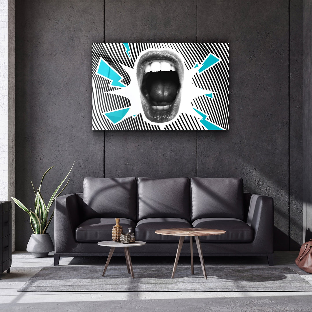 ・"Abstract Scream"・Glass Wall Art | Artdesigna Glass Printing Wall Arts.