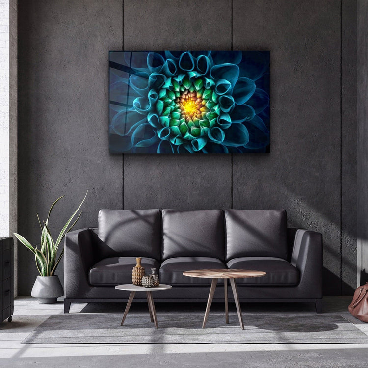 ・"Sun Inside the Flower"・Glass Wall Art | Artdesigna Glass Printing Wall Arts.