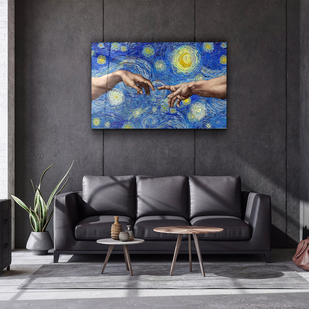 ・"Abstract Van Gogh"・Glass Wall Art | Artdesigna Glass Printing Wall Arts.