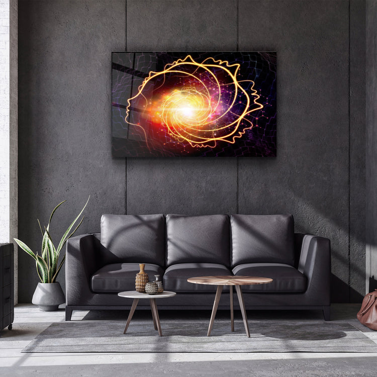 ・"Abstract Space Portrait"・Glass Wall Art | Artdesigna Glass Printing Wall Arts.