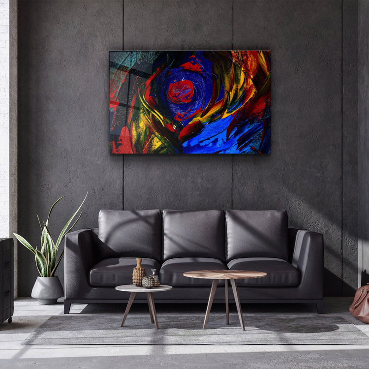 ・"Abstract Colorful Shapes"・Glass Wall Art | Artdesigna Glass Printing Wall Arts.